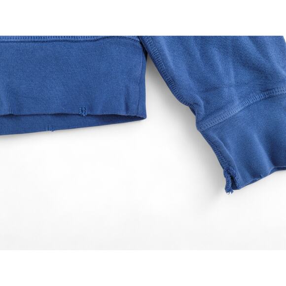 American Eagle AE77 Distressed Blue Crewneck Sweatshirt Unisex L Made in USA - Picture 4 of 5